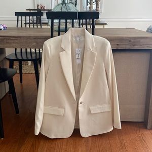Topshop Tall US size 8 cream colored blazer NWT